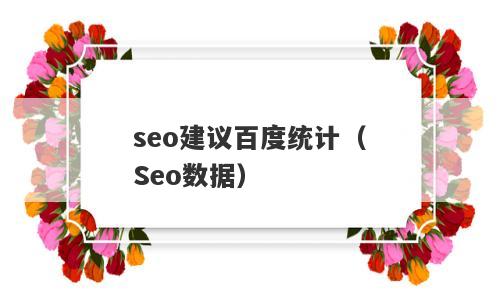 seo建议百度统计（Seo数据）