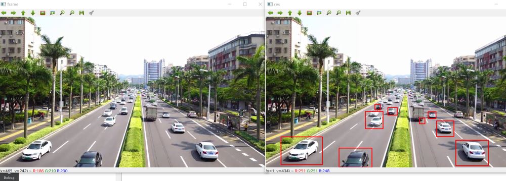 OpenCV如何实现车辆识别和运动目标检测