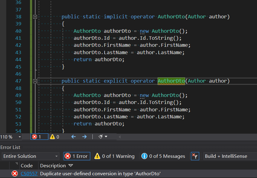 隐式和显式操作符如何在C#项目中使用
